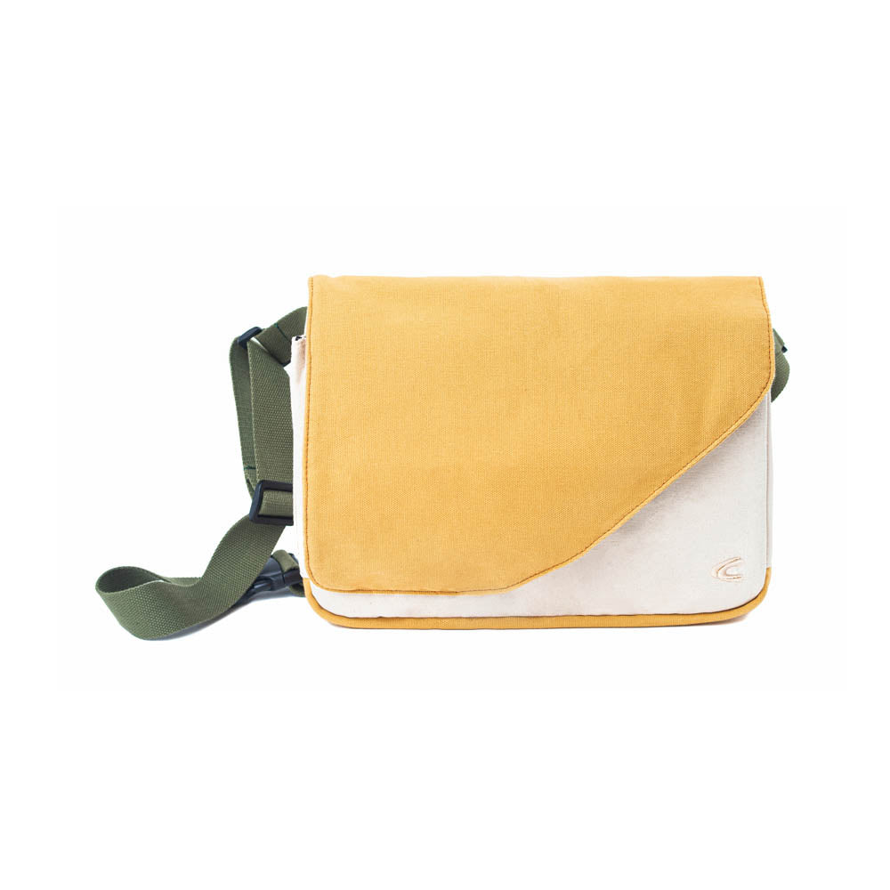 C by camel active | Unisex AW22 Canvas Top Flap Messenger | Mustard
