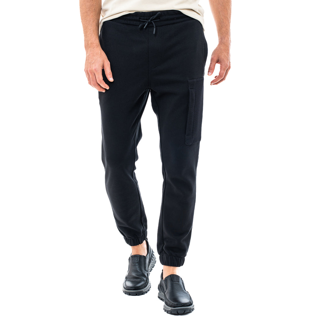 camel active | Sweat Jogger in Regular Fit with Elastic Waistband and Pocket in Cotton Poly CVC Terry | Black