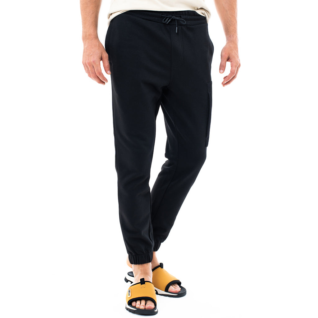 camel active | Sweat Jogger in Regular Fit with Elastic Waistband and Pocket in Cotton Poly CVC Terry | Black