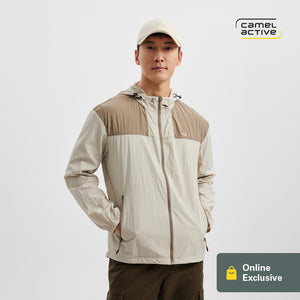 [Online Exclusive] camel active Men UV Protection Lightweight Jacket in Regular Fit with Bicolor Design in 2 Colors Nylon 600-AW24C0264A