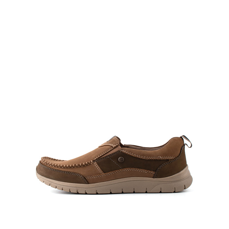 camel active Slip On Shoes With Stitch Detail Men Khaki VIGOZ 852329-A