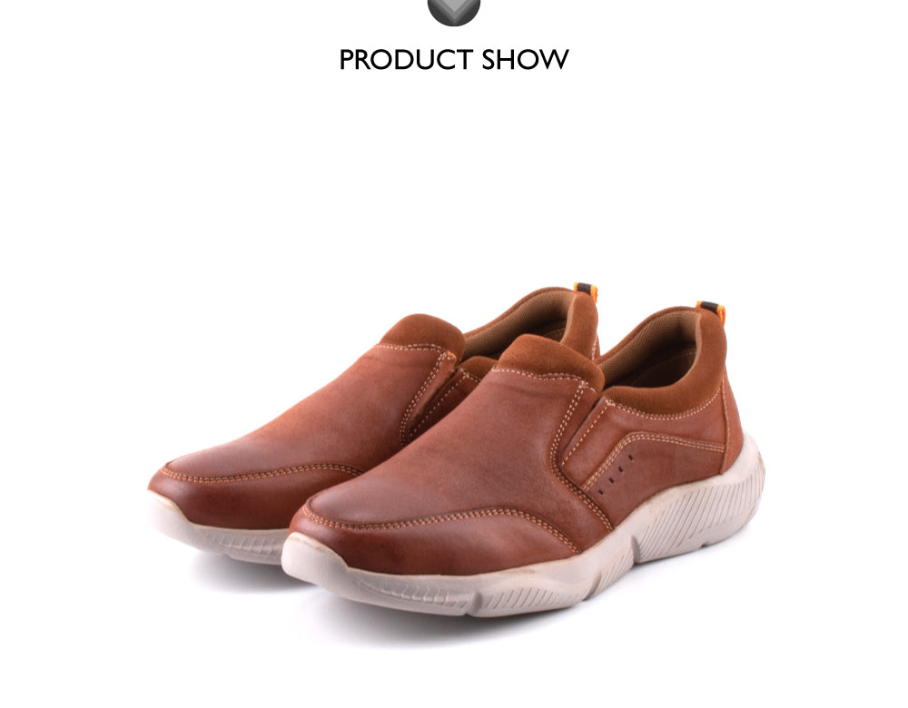 camel active Suede Leather Slip On Shoes Men Dark Tan ALTO 852410-AA1-82