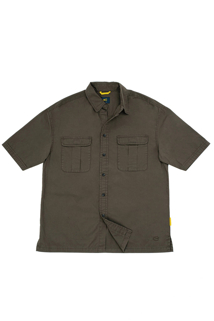C by camel active | Short Sleeve Shirt in Oversized with Shirt Collar | Olive