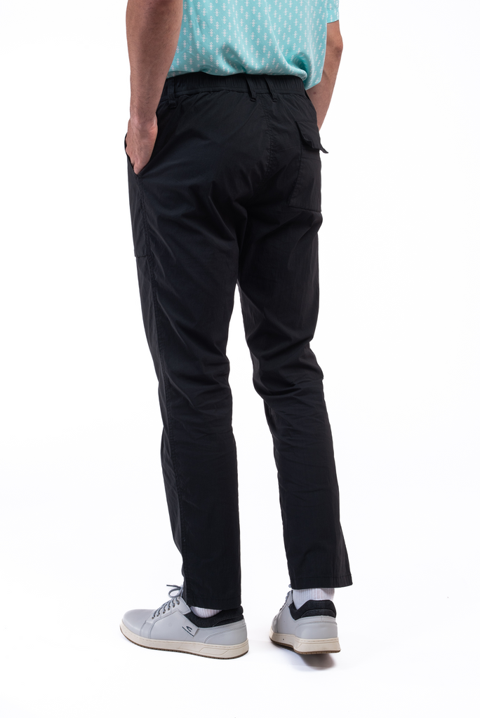 camel active | Chino Trousers in Regular Fit with Elastic Waistband | Black