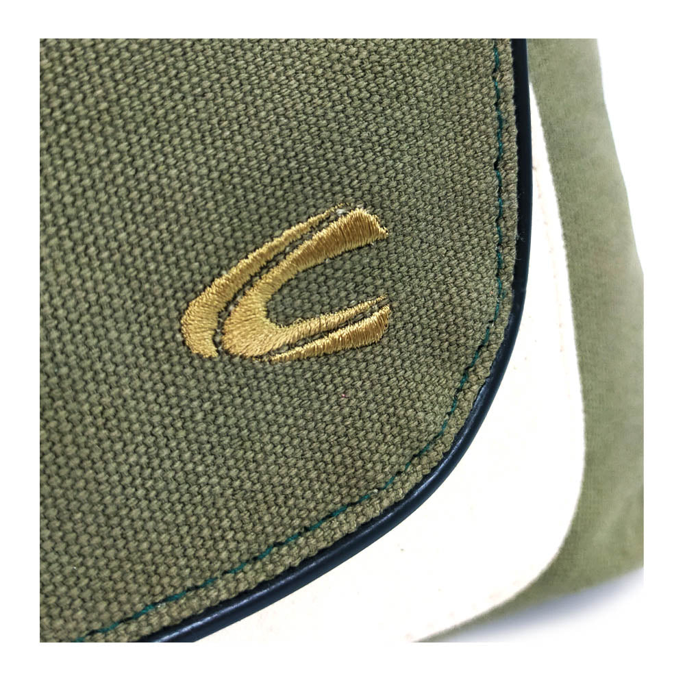 C by camel active | Unisex AW22 Coated Canvas Messenger | Green