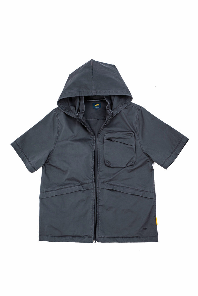 C by camel active | Jacket in Relaxed Fit with Stand Collar Detachable Hoodie and Sleeve | Navy Blue