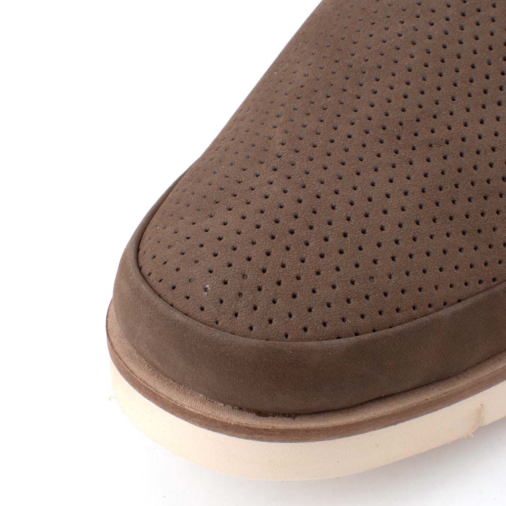 camel active | Slip On Casual Men Shoes with Perforated Details TRAVIZ | Dark Khaki