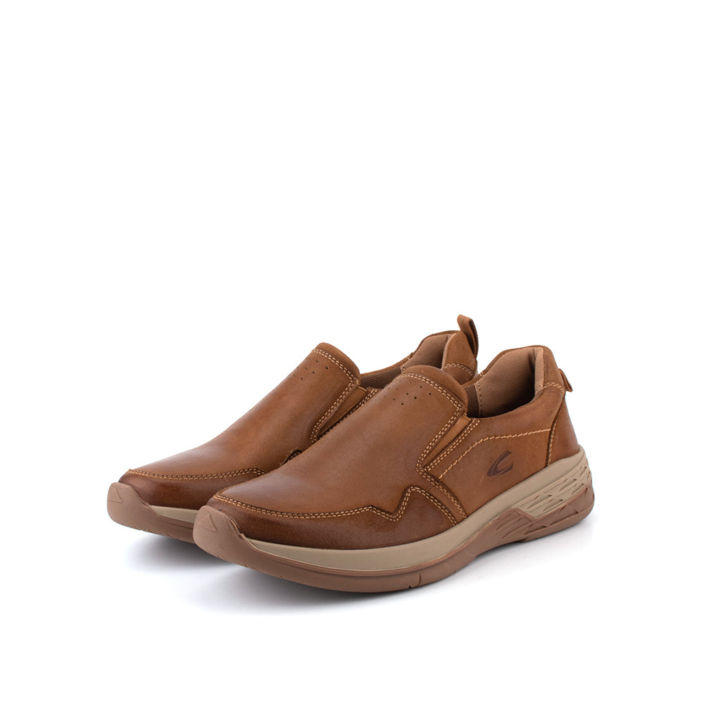 camel active | Slip On Leather Casual Men Shoes CURIEN | Tan