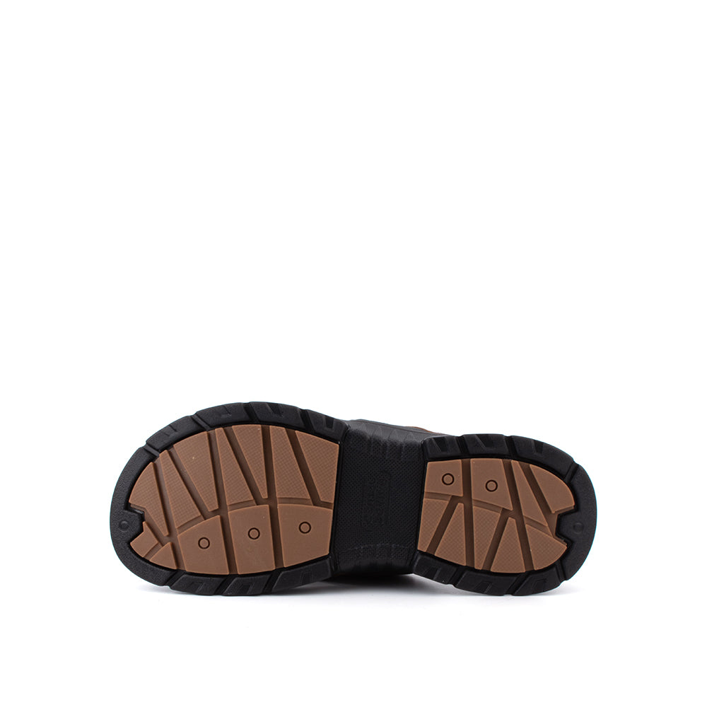 camel active | Leather Slip On Men Sandals with Wide Strap MARCO IV | Brown