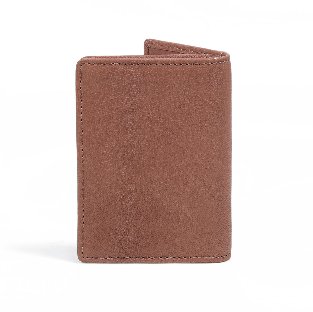 camel active | Men Card Holder Leather 3 Card Compartments Grainy Finished | Brown