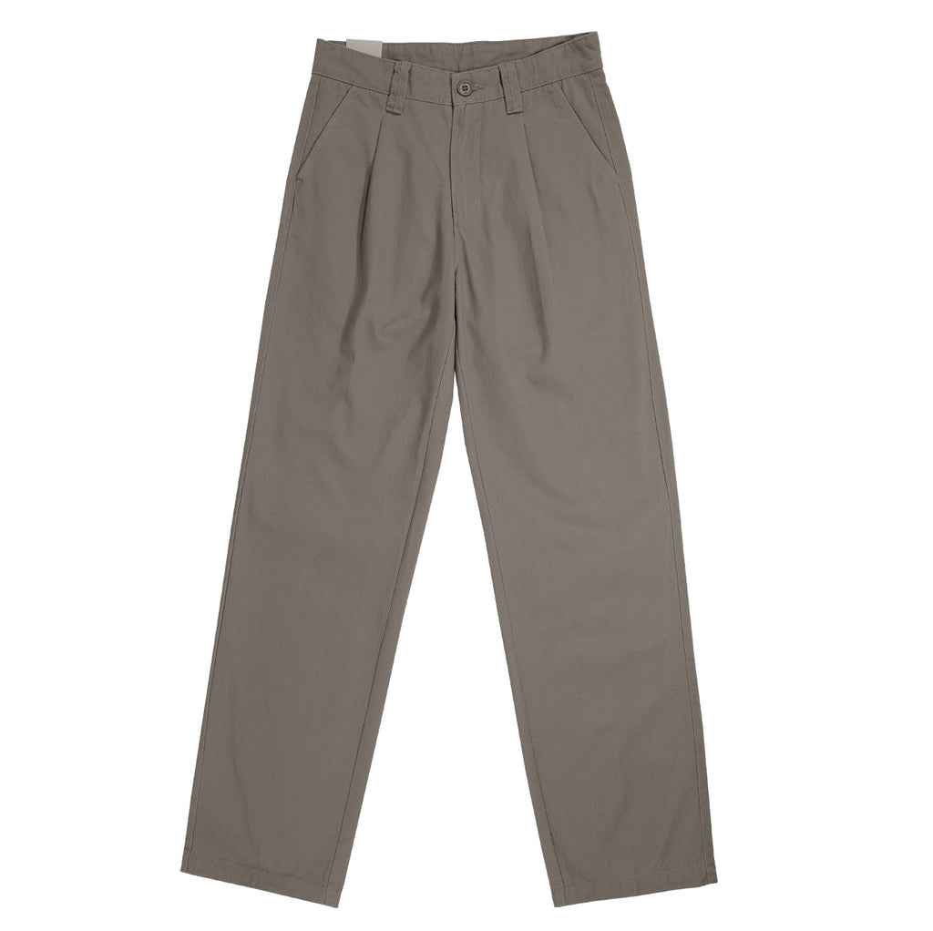camel active Pleat Chino Trousers Regular Fit in Cotton Twill | Tan