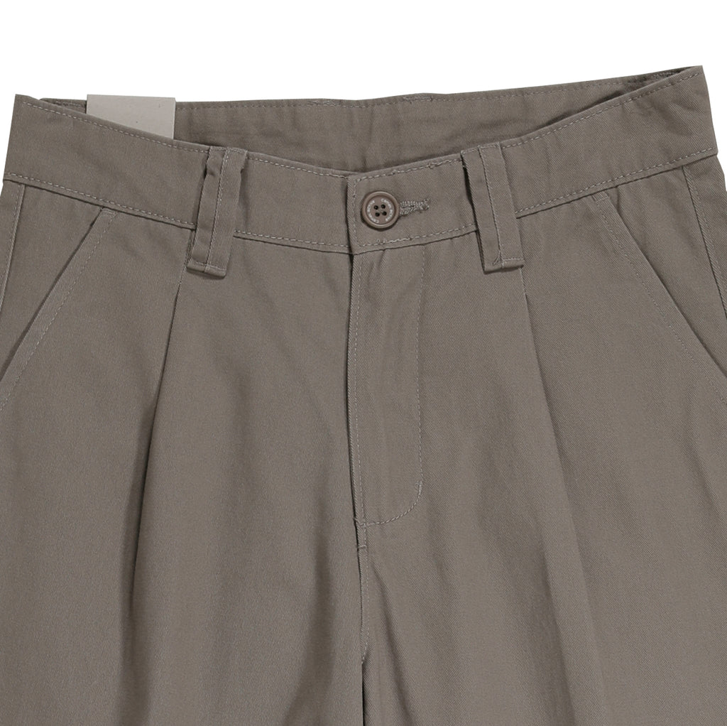 camel active Pleat Chino Trousers Regular Fit in Cotton Twill | Tan