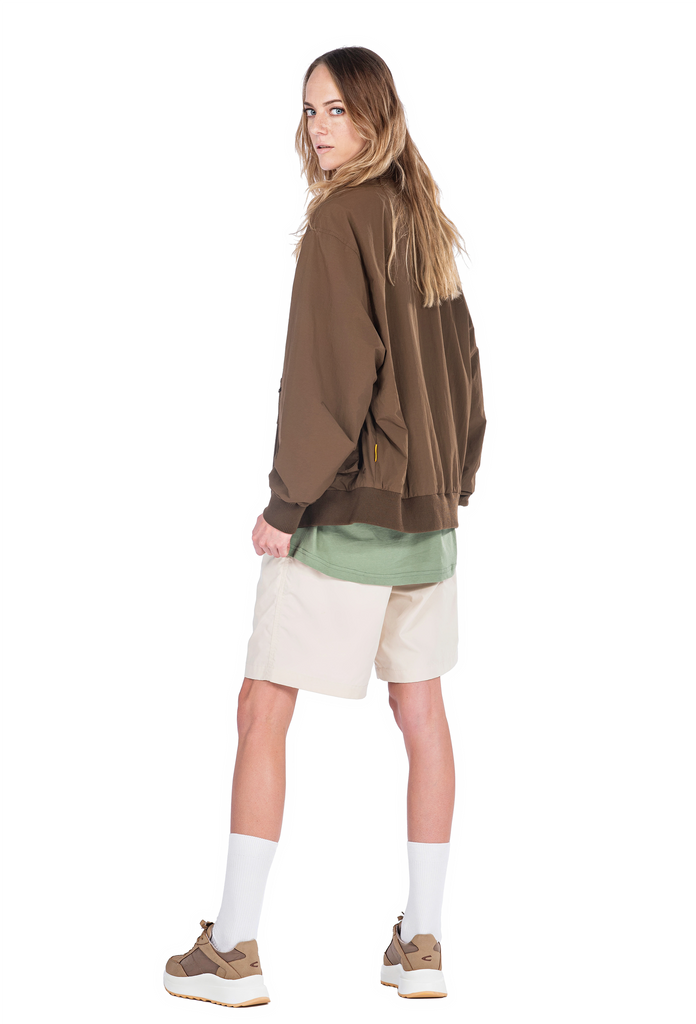 C by camel active | Chino Shorts in Loose Fit with Elastic Waistband and Pleats | Cream
