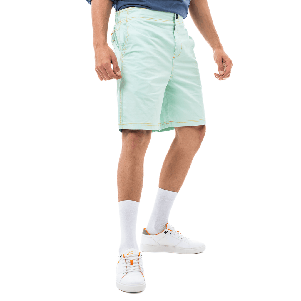 C by camel active | Bermuda Shorts in Regular Fit with Contrast Stitch in Cotton Spandex | Mint