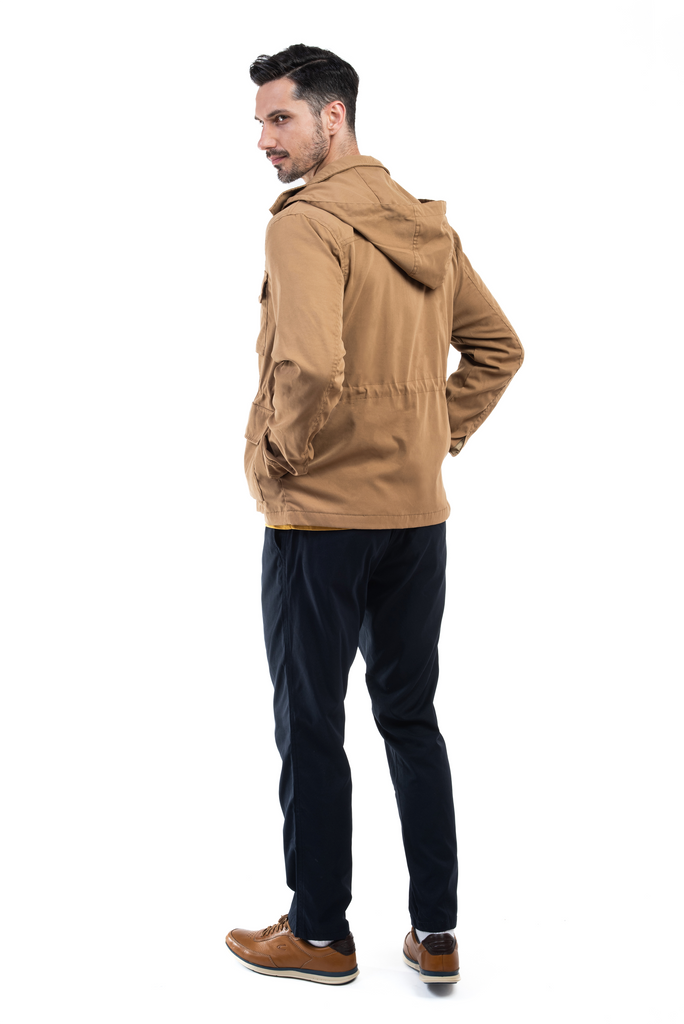 camel active | Field Jacket in Regular Fit with Detachable Hoodie | Brown