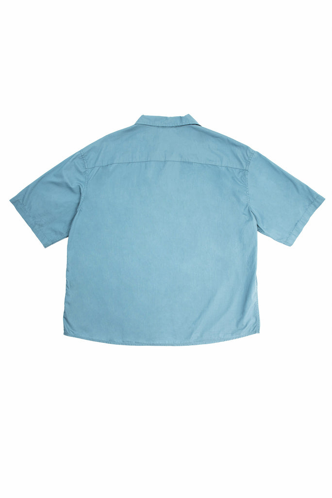 C by camel active | Short Sleeve Shirt in Oversized with Chest Pockets | Blue