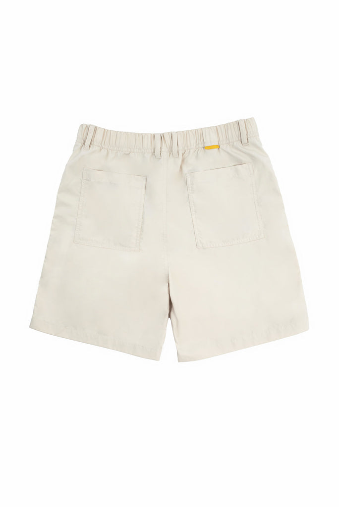 C by camel active | Chino Shorts in Loose Fit with Elastic Waistband and Pleats | Cream