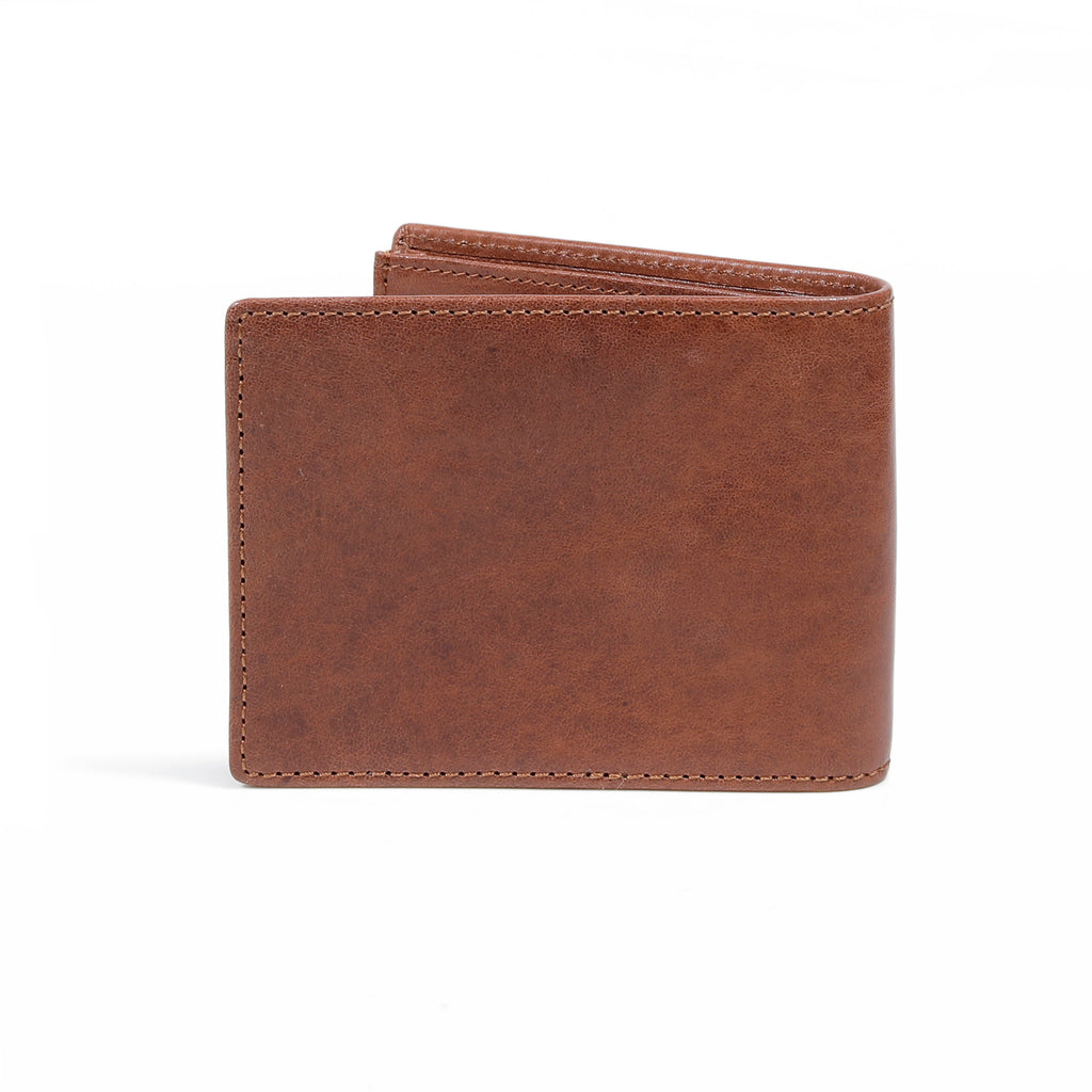 camel active | Men Bi Fold Wallet Leather 8 Card Compartments Grainy Finished | Brown