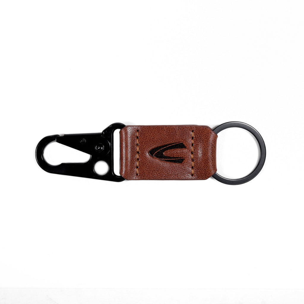 camel active | Men Key Chain Leather Grainy Finished | Brown