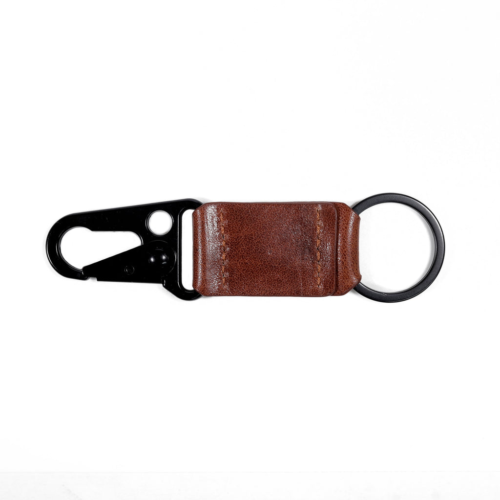 camel active | Men Key Chain Leather Grainy Finished | Brown