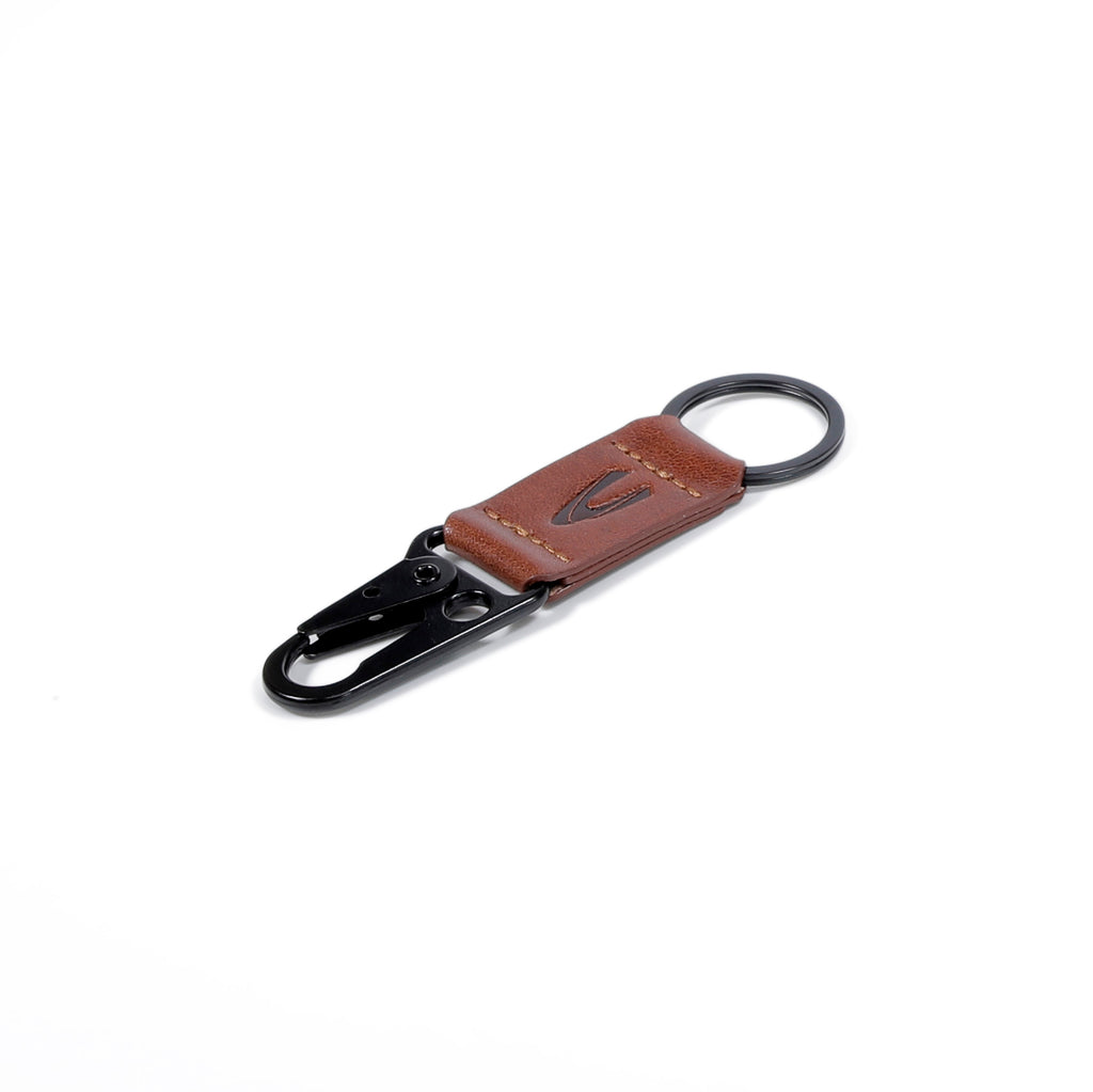 camel active | Men Key Chain Leather Grainy Finished | Brown