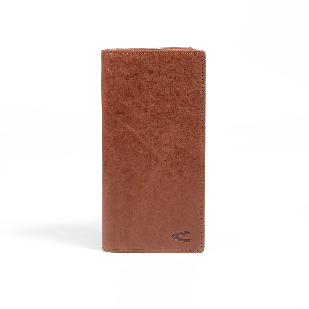 camel active | Men Long Wallet Leather 12 Card Compartments Grainy Finished | Brown