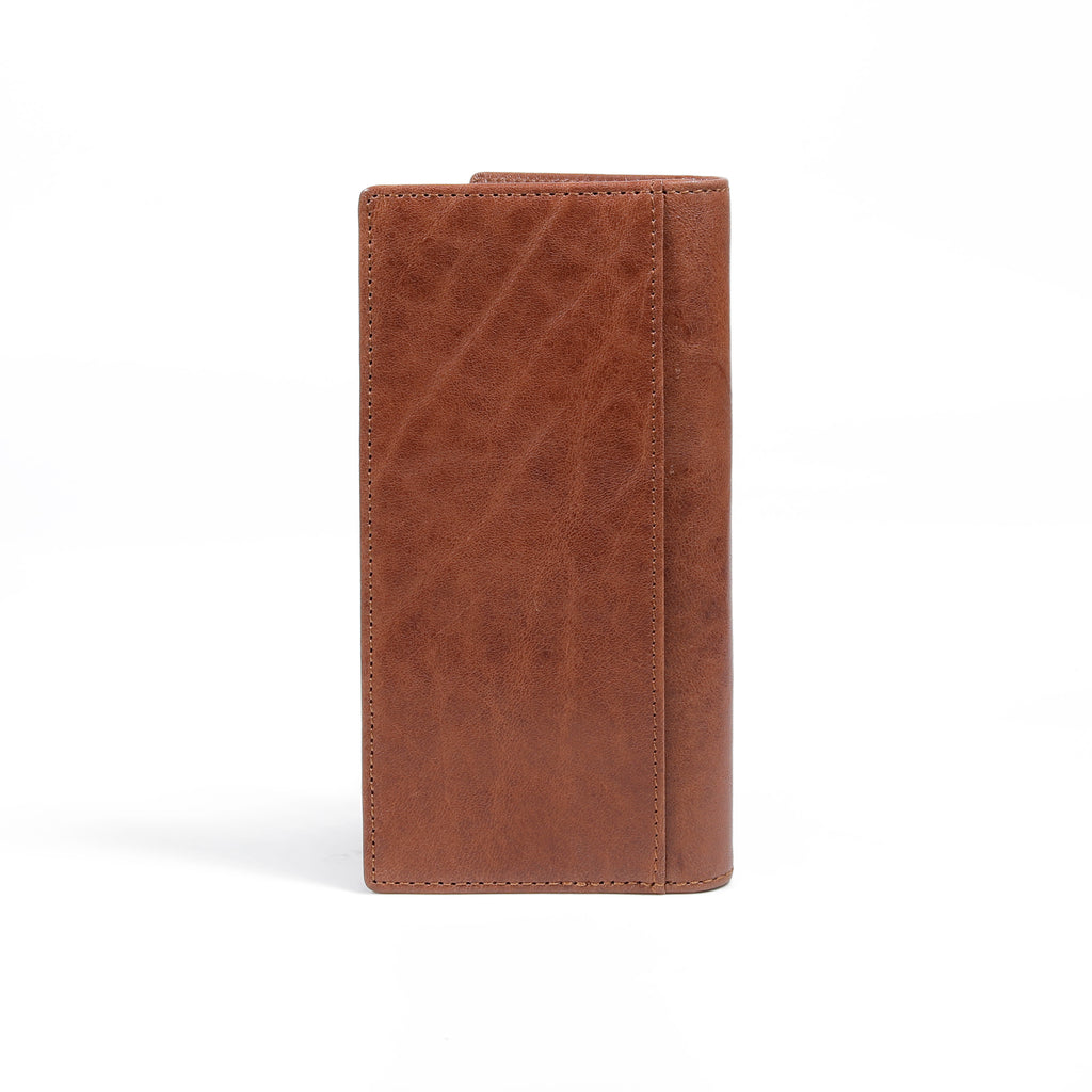 camel active | Men Long Wallet Leather 12 Card Compartments Grainy Finished | Brown