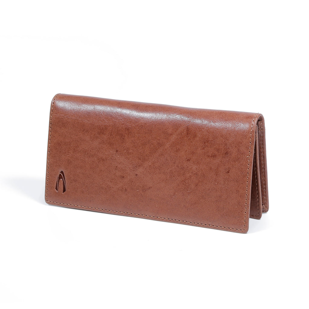 camel active | Men Long Wallet Leather 12 Card Compartments Grainy Finished | Brown
