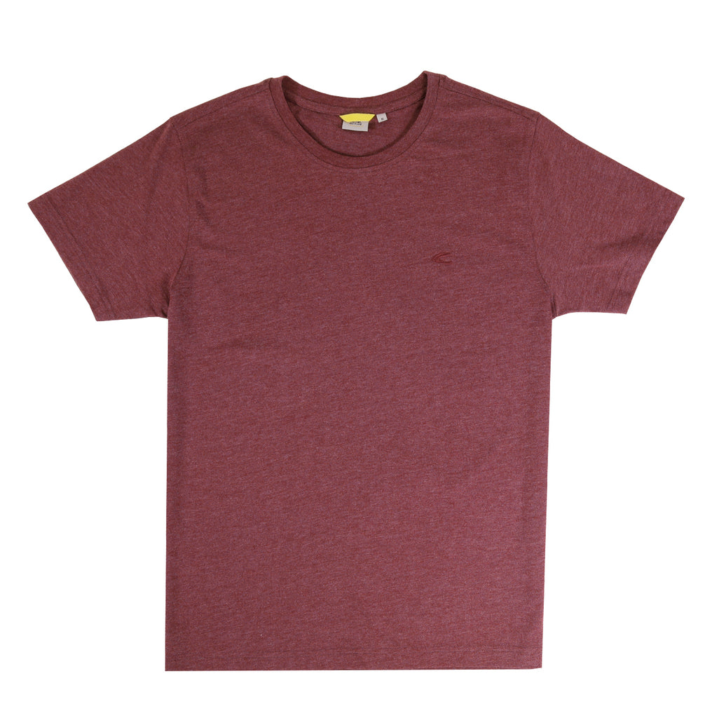 camel active | Short Sleeve T-Shirt in Regular Fit with Crew Neck | Mahogany