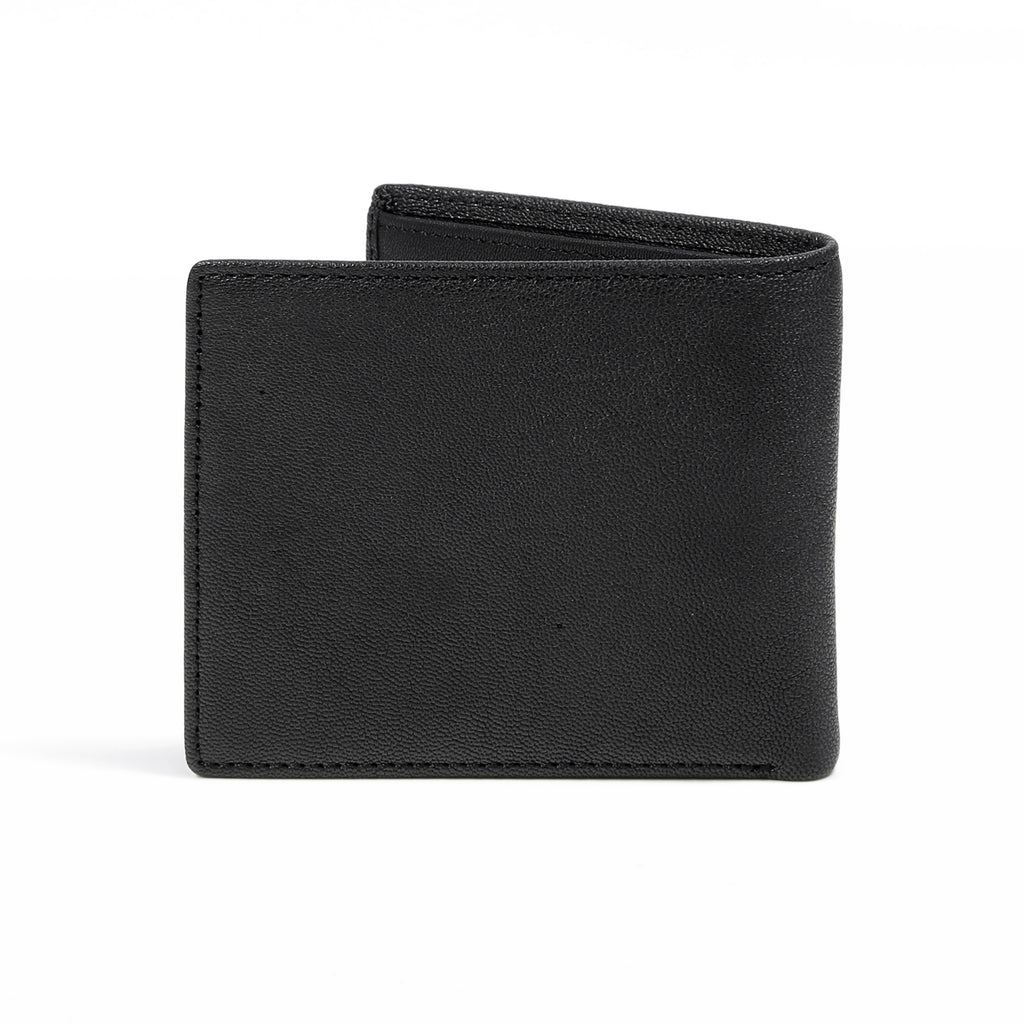 camel active | Men Bi Fold Wallet Leather 14 Card Compartments Grainy Finished | Black
