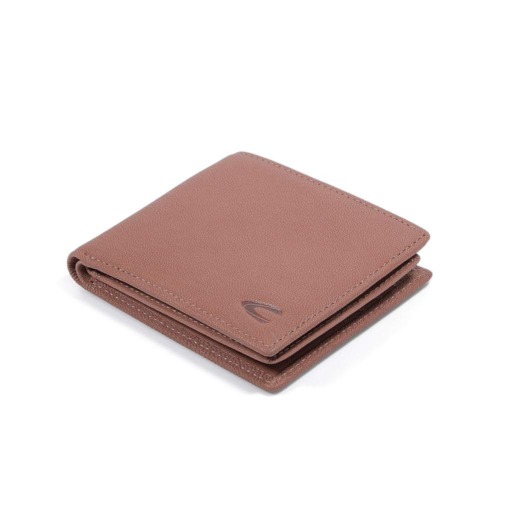 camel active | Men Bi Fold Wallet Leather 14 Card Compartments Grainy Finished | Brown