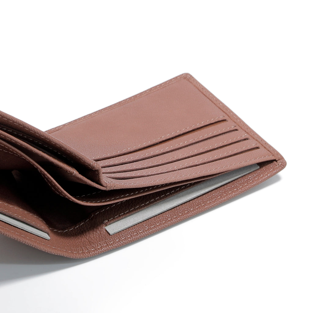 camel active | Men Bi Fold Wallet Leather 14 Card Compartments Grainy Finished | Brown