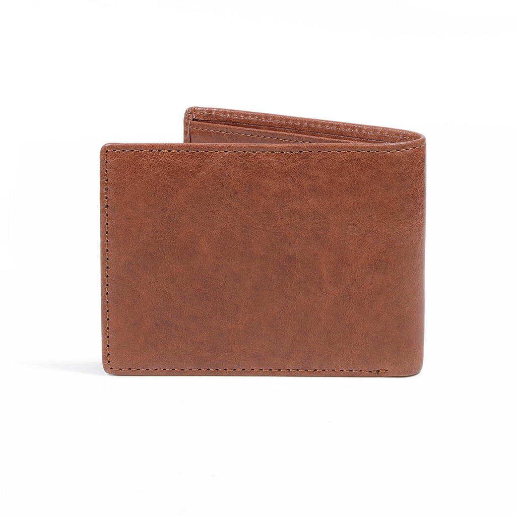 camel active | Men Bi Fold Wallet Leather 11 Card Compartments Grainy Finished | Brown