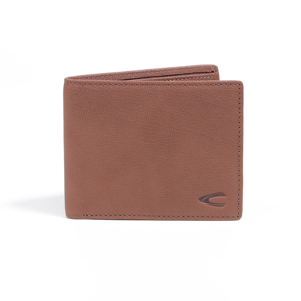 camel active | Men Bi Fold Wallet Leather 10 Card Compartments Grainy Finished | Brown