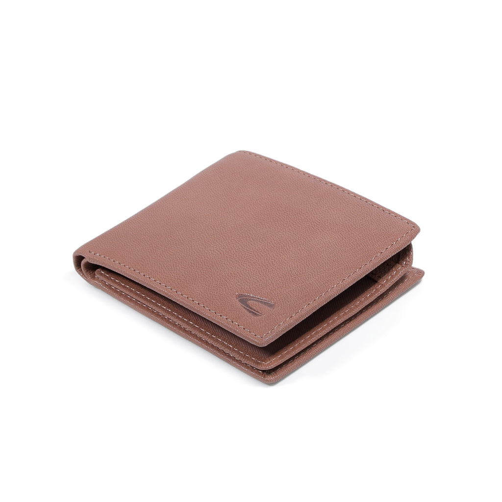 camel active | Men Bi Fold Wallet Leather 13 Card Compartments Grainy Finished | Brown