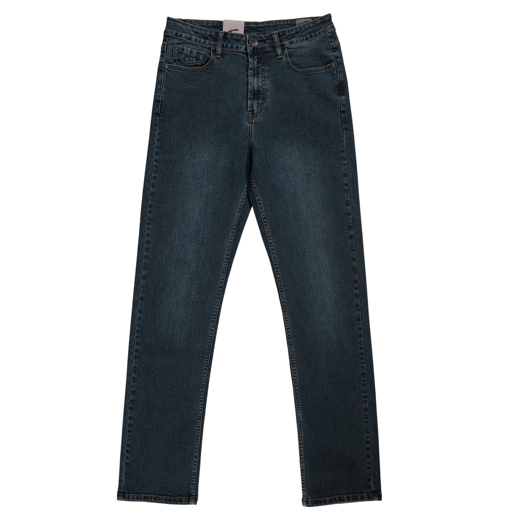camel active | Jeans 208 Loose Fit in Cotton Stretch with 5 Pockets Dark | Blue Washed