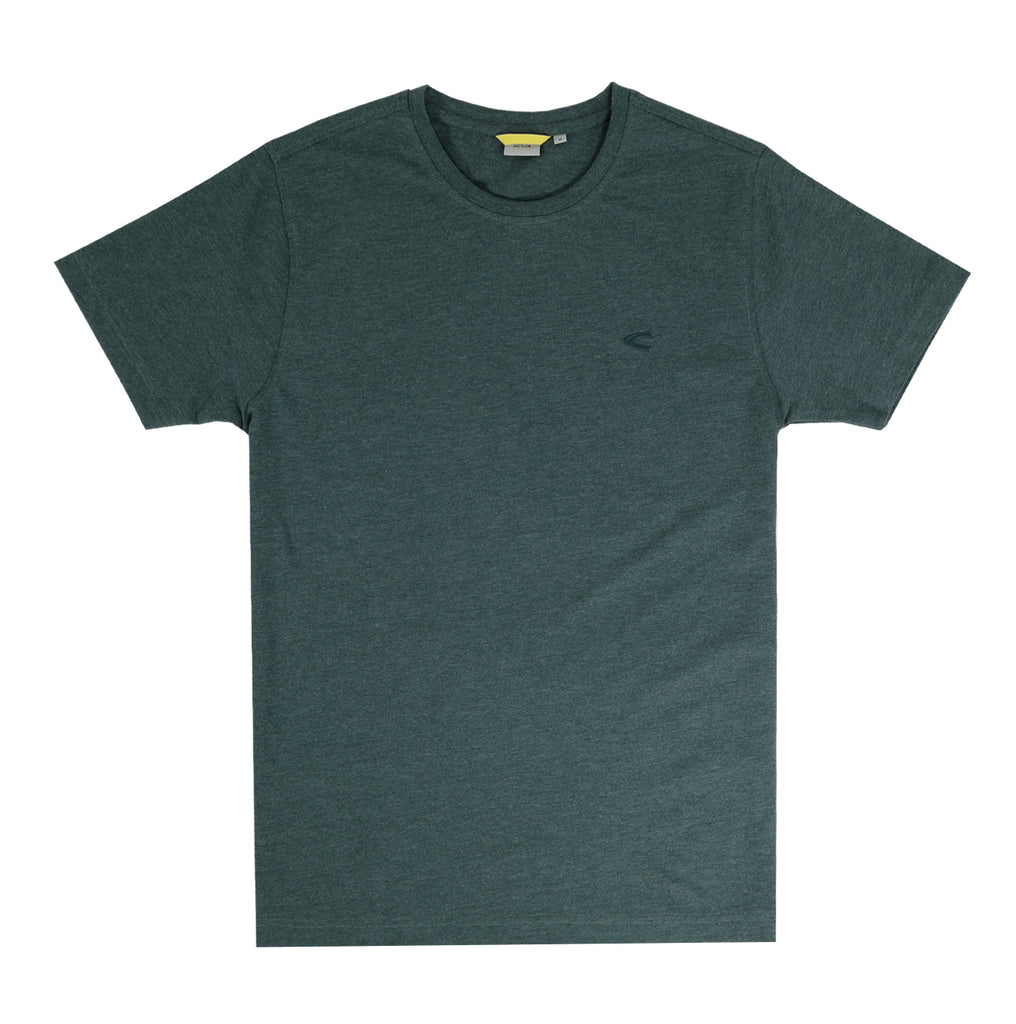 camel active | Short Sleeve T-Shirt in Regular Fit with Crew Neck | Green