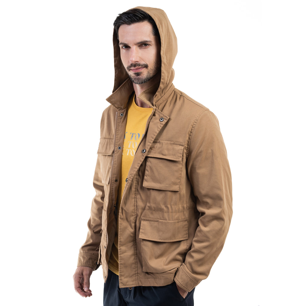 camel active | Field Jacket in Regular Fit with Detachable Hoodie | Brown