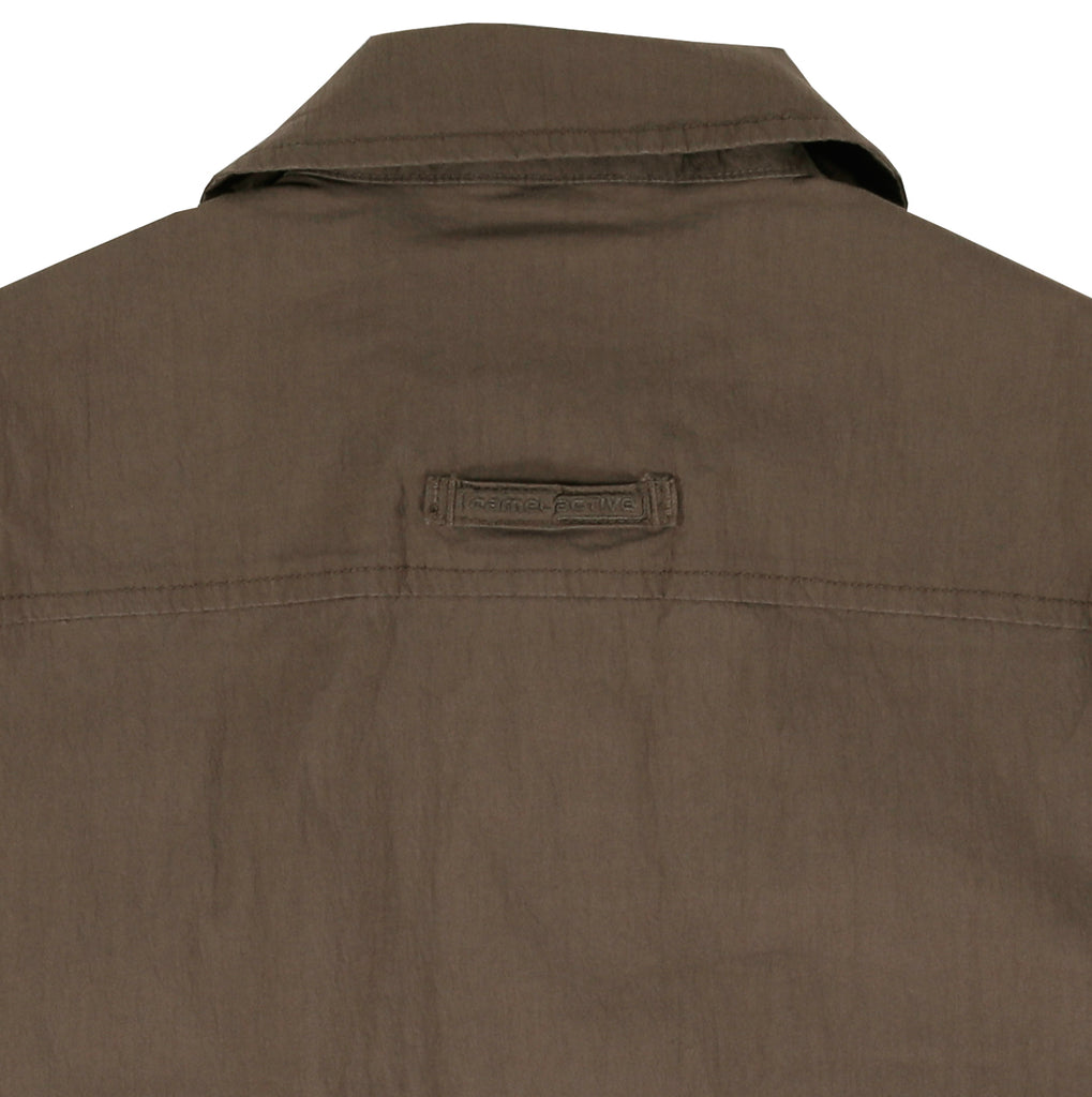 camel active | Long Sleeve Shacket in Regular Fit with Chest Pockets | Dark Brown