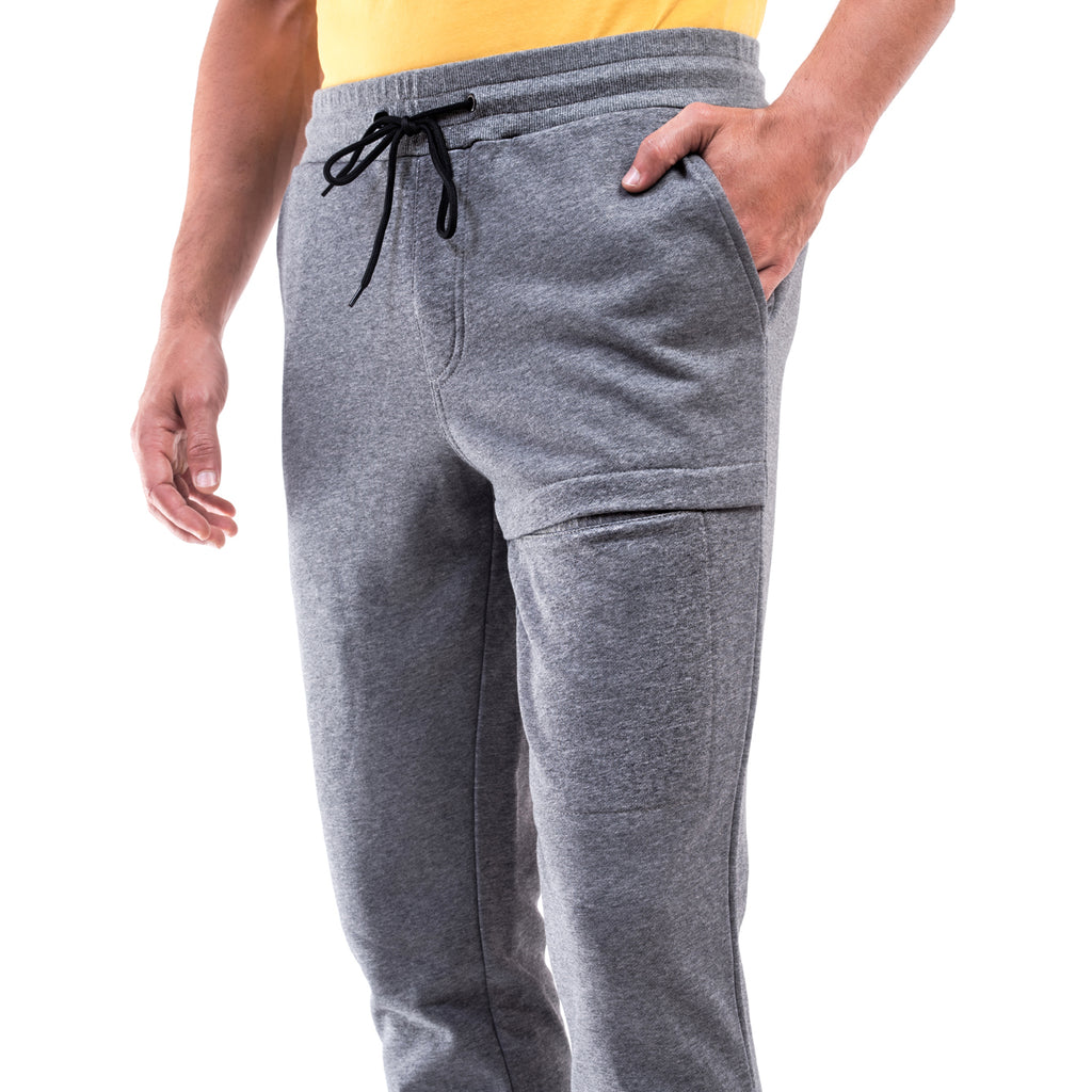 camel active | Sweat Pants in Regular Fit with Ribbed Waistband | Dark Grey