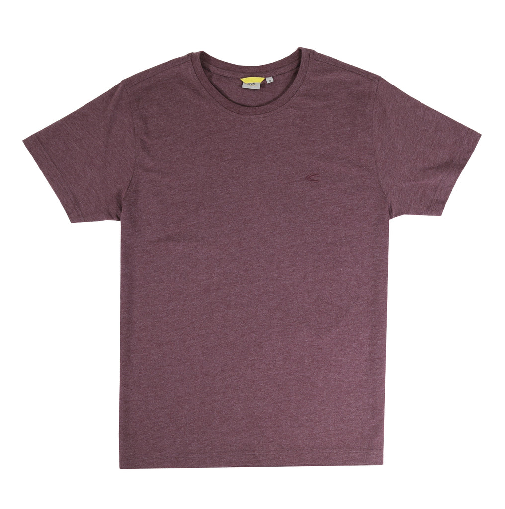 camel active | Short Sleeve T-Shirt in Regular Fit with Crew Neck | Purple