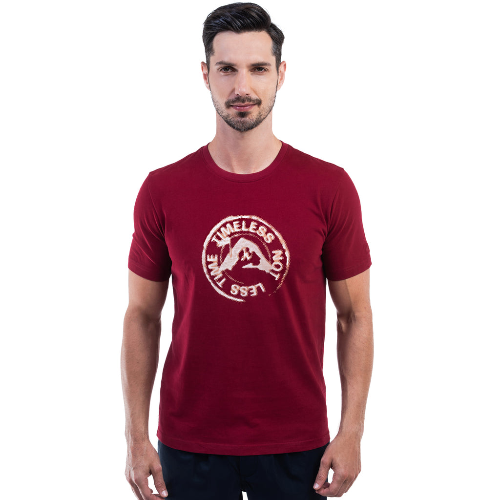 camel active | Short Sleeve T-Shirt in Regular Fit with Graphic Print | Red