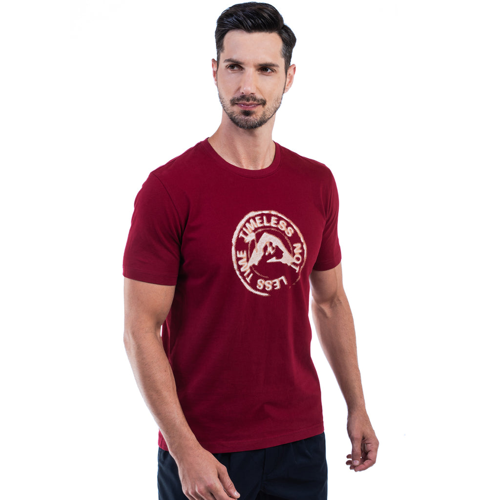 camel active | Short Sleeve T-Shirt in Regular Fit with Graphic Print | Red