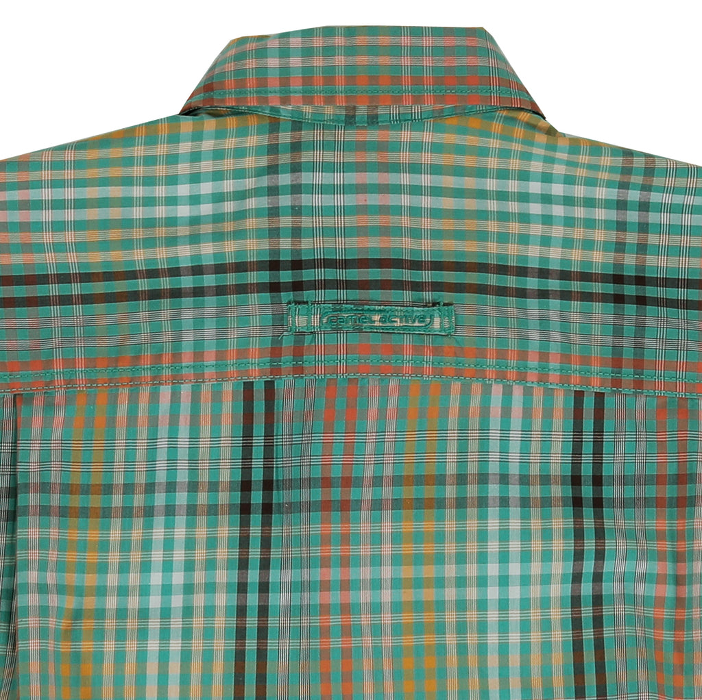 camel active | Short Sleeve Shirt in Regular Fit with Checkered | Turquoise