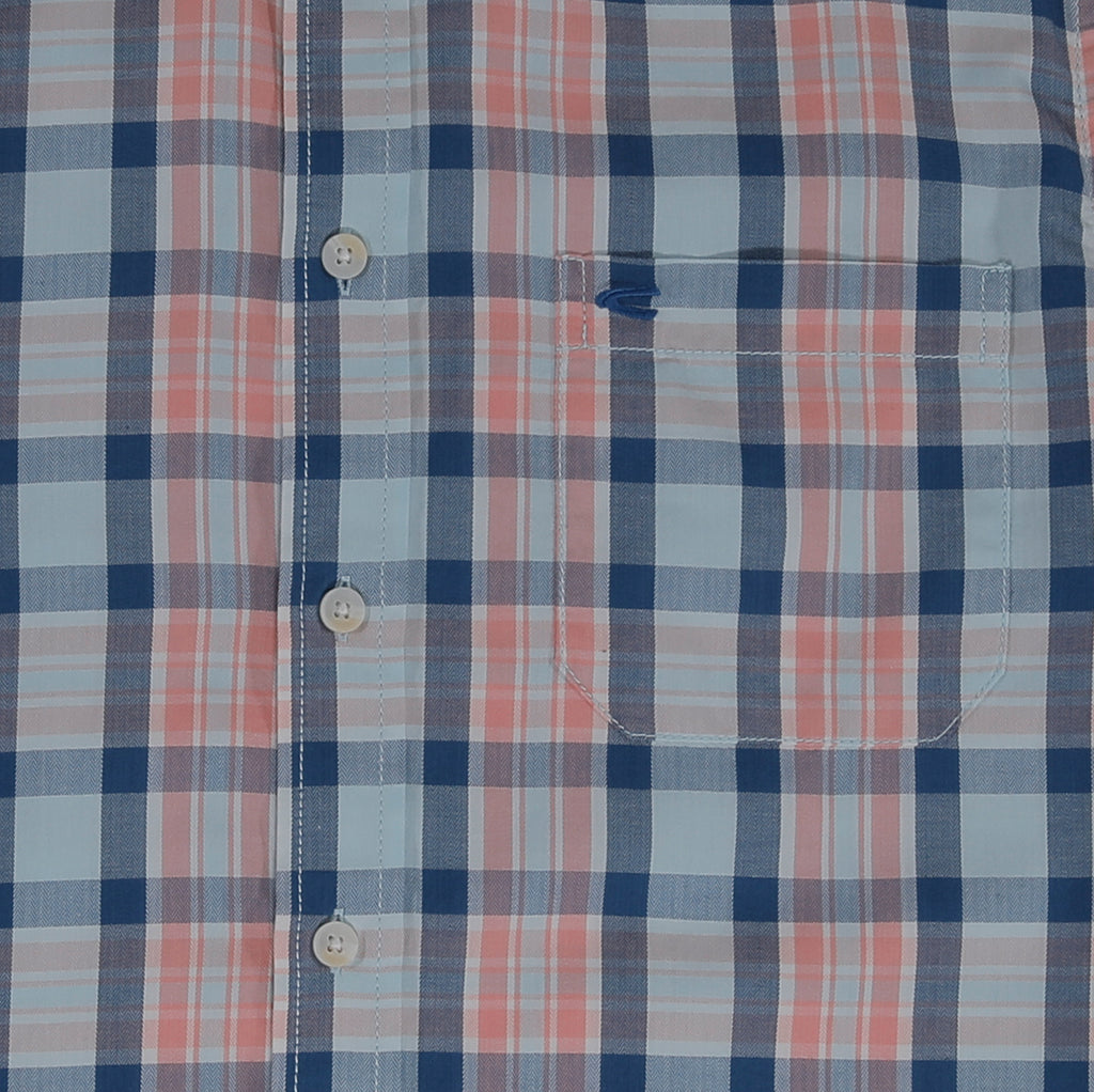 camel active | Short Sleeve Shirt in Regular Fit with Checkered | Apricot
