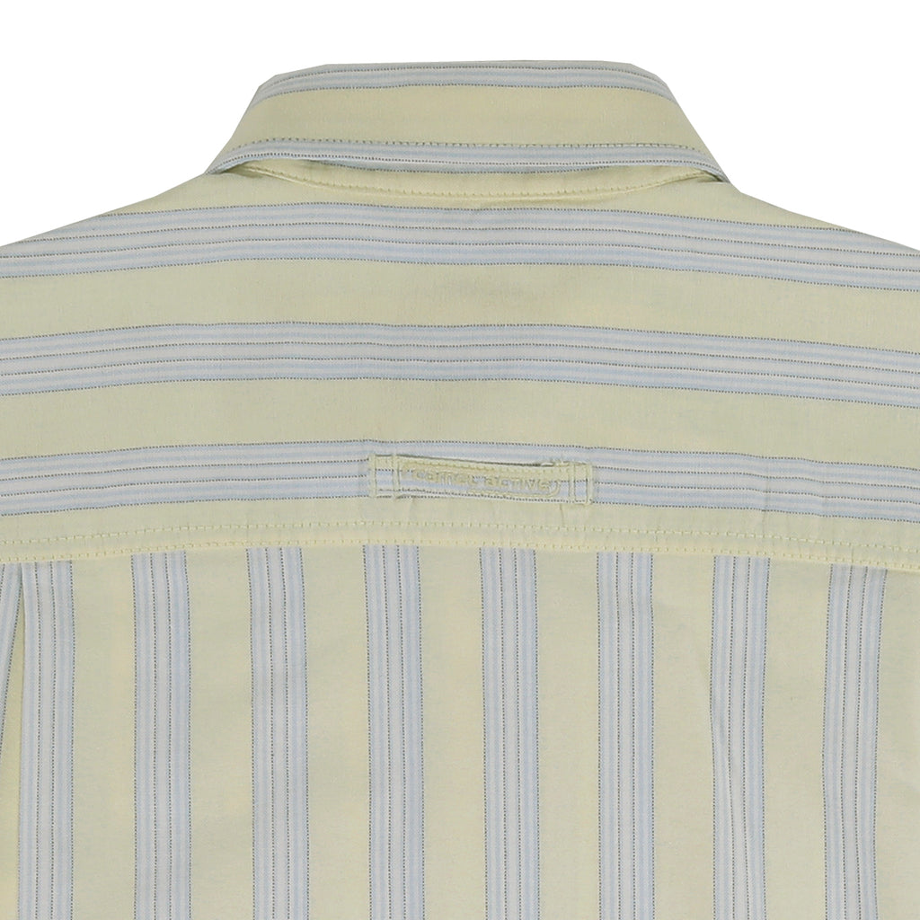 camel active | Short Sleeve Shirt in Regular Fit with Striped | Light Yellow